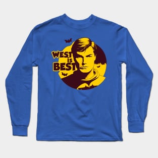 "West is Best" Adam West Inspired Vintage Design Long Sleeve T-Shirt